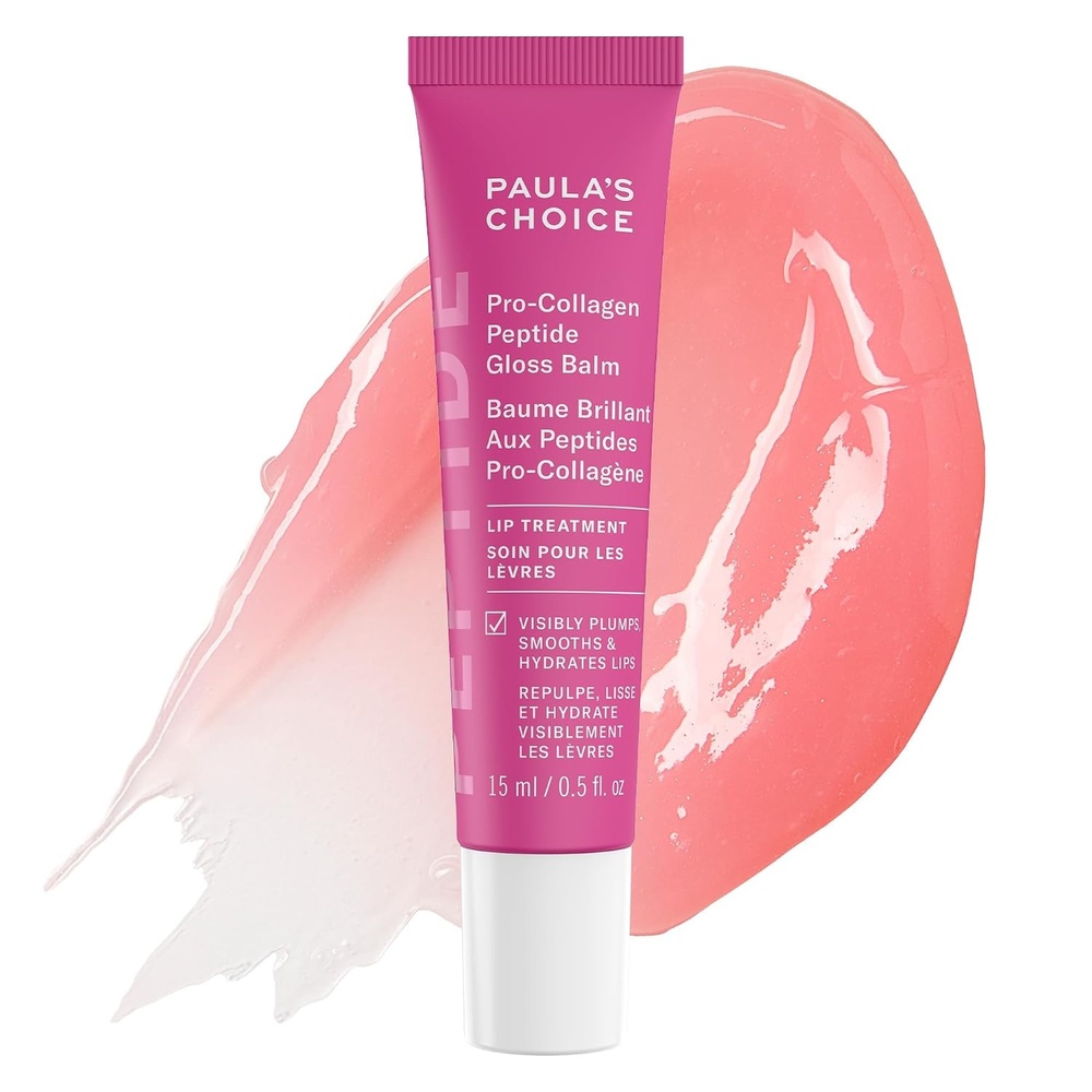 image:imagePaulas Choice ProCollagen Peptide Gloss Lip Balm Hydrates amp Smooths Lips Sheer amp Glossy Finish for Fuller Lips Sheer Tint NonSticky CrueltyFreeClear  Pack of 1