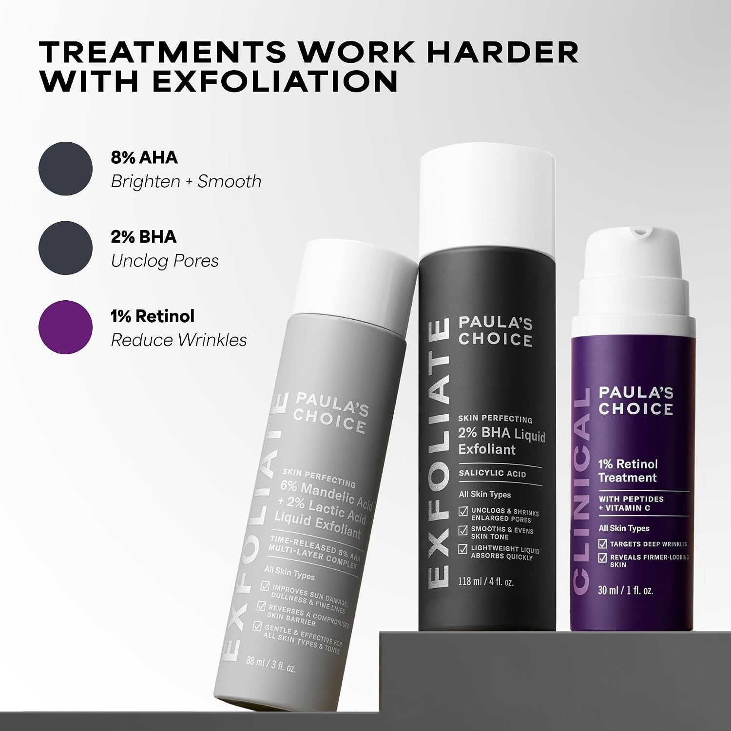 image:imagePaulas Choice CLINICAL 1 Retinol Face Treatment with Peptides1 Ounce Pack of 1