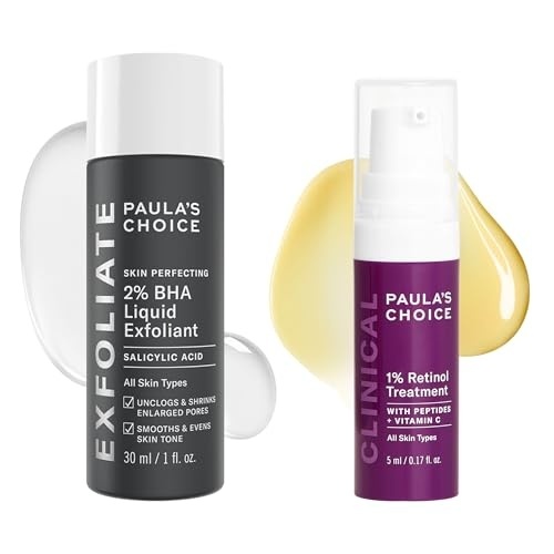 image:imagePaulas Choice Travel 2 BHA Liquid Exfoliant amp 1 Retinol Treatment Cream