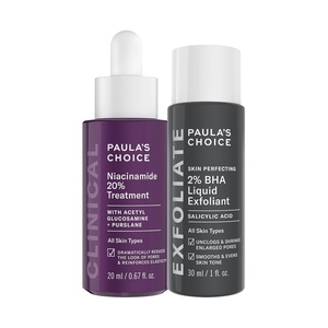 Paula’s Choice CLINICAL 20% Niacinamide & Travel 2% BHA Liquid Exfoliant