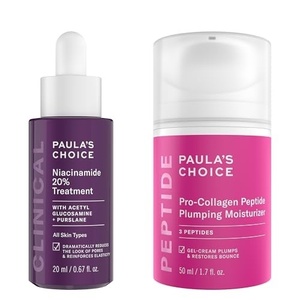 Paula’s Choice Peptide Plumping Moisturizer & 20% Niacinamide Face Serum