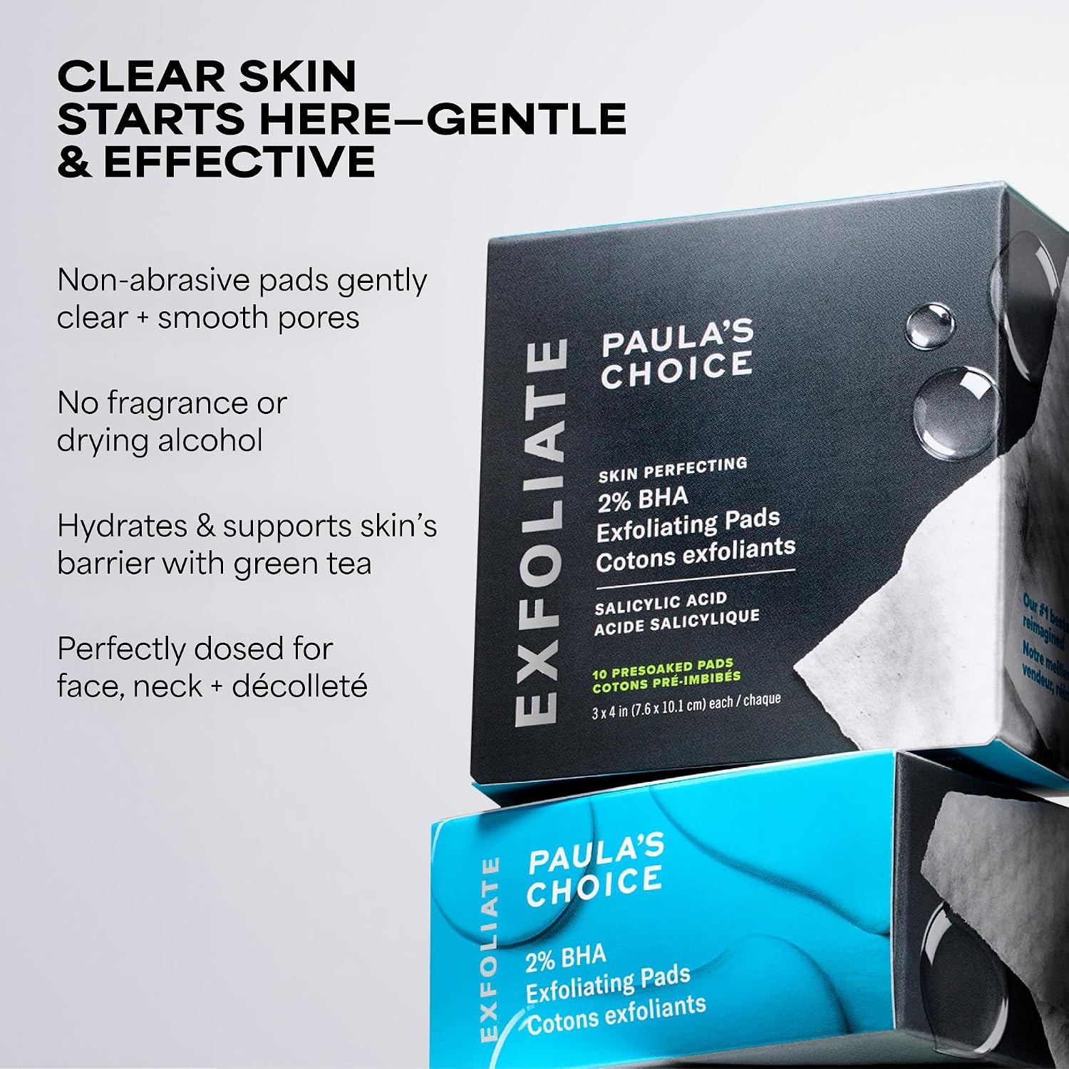 image:imagePaulas Choice SKIN PERFECTING 2 BHA Salicylic Acid Exfoliating Pads Facial Exfoliant Pads for Blackheads Enlarged Pores Wrinkles amp Fine Lines10 Count Pack of 1