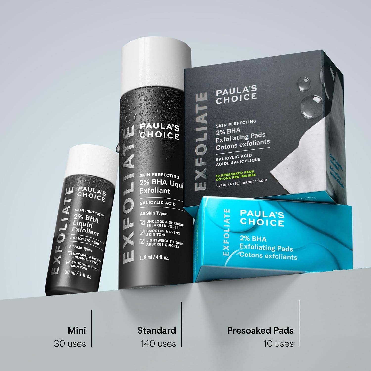 image:imagePaulas Choice SKIN PERFECTING 2 BHA Salicylic Acid Exfoliating Pads Facial Exfoliant Pads for Blackheads Enlarged Pores Wrinkles amp Fine Lines10 Count Pack of 1